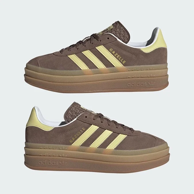 Кроссовки женские adidas Originals Gazelle Bold Earth Strata/Powder Yellow/Cloud White