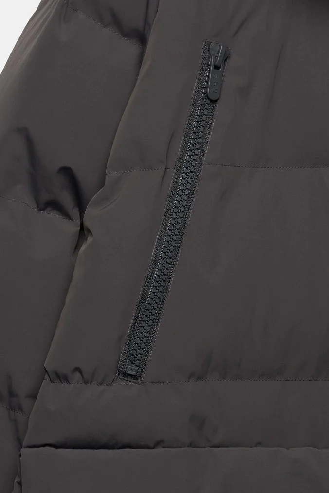 Пуховик на магнитах женский SHU тёмно-серый