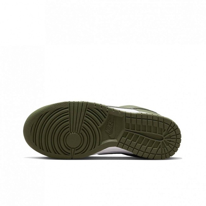 Кроссовки женские Nike Dunk Low White/Medium Olive/White